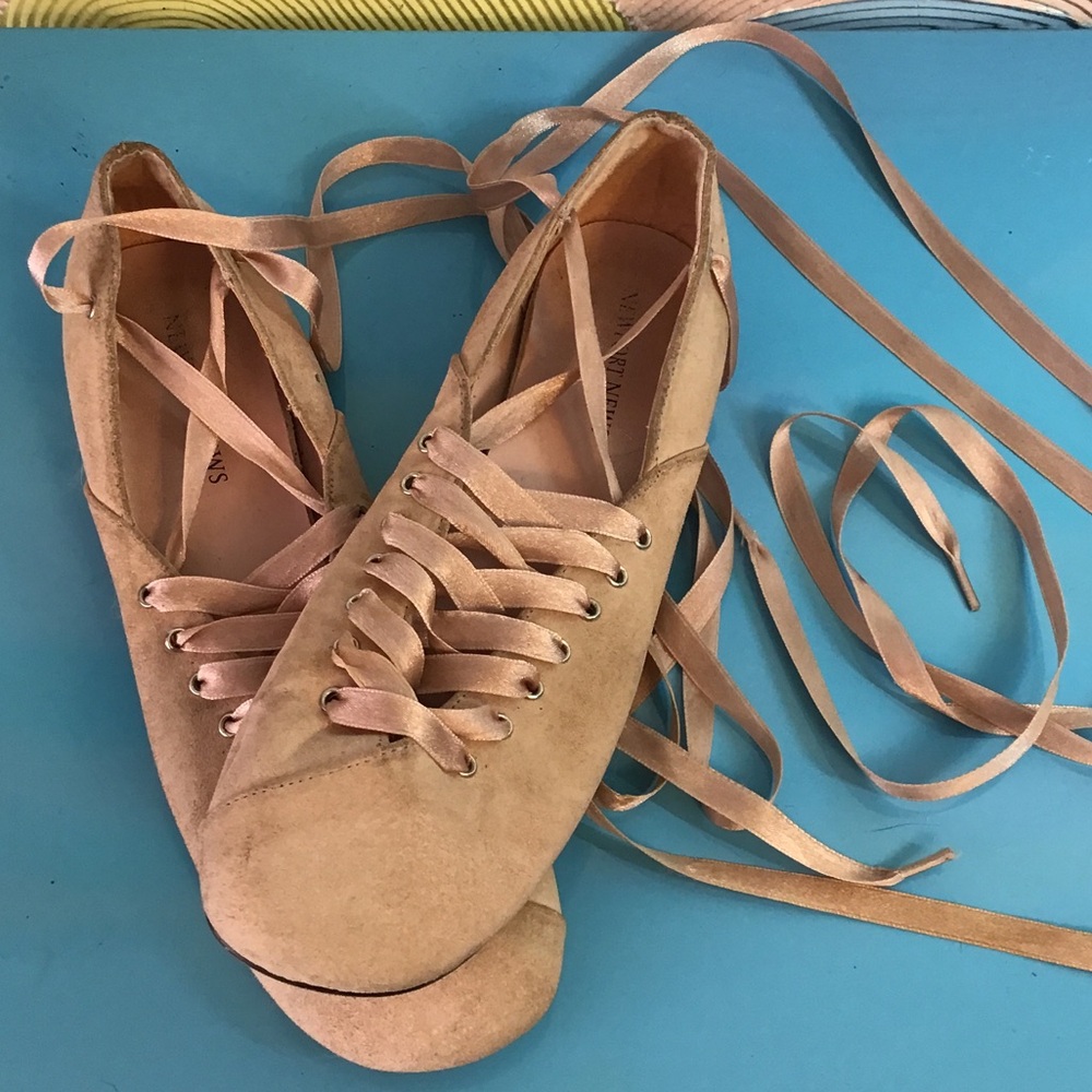 Women's Lace-Up Ballet Sneakers in Blush